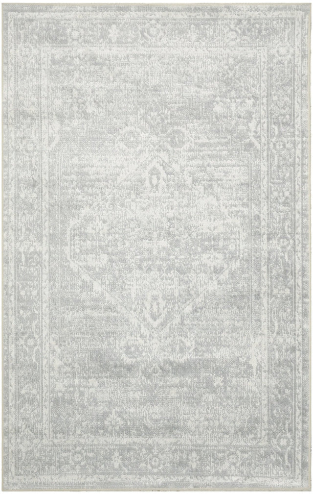Nourison Astra Machine Washable ASW11 Machine Made Light Grey Rug