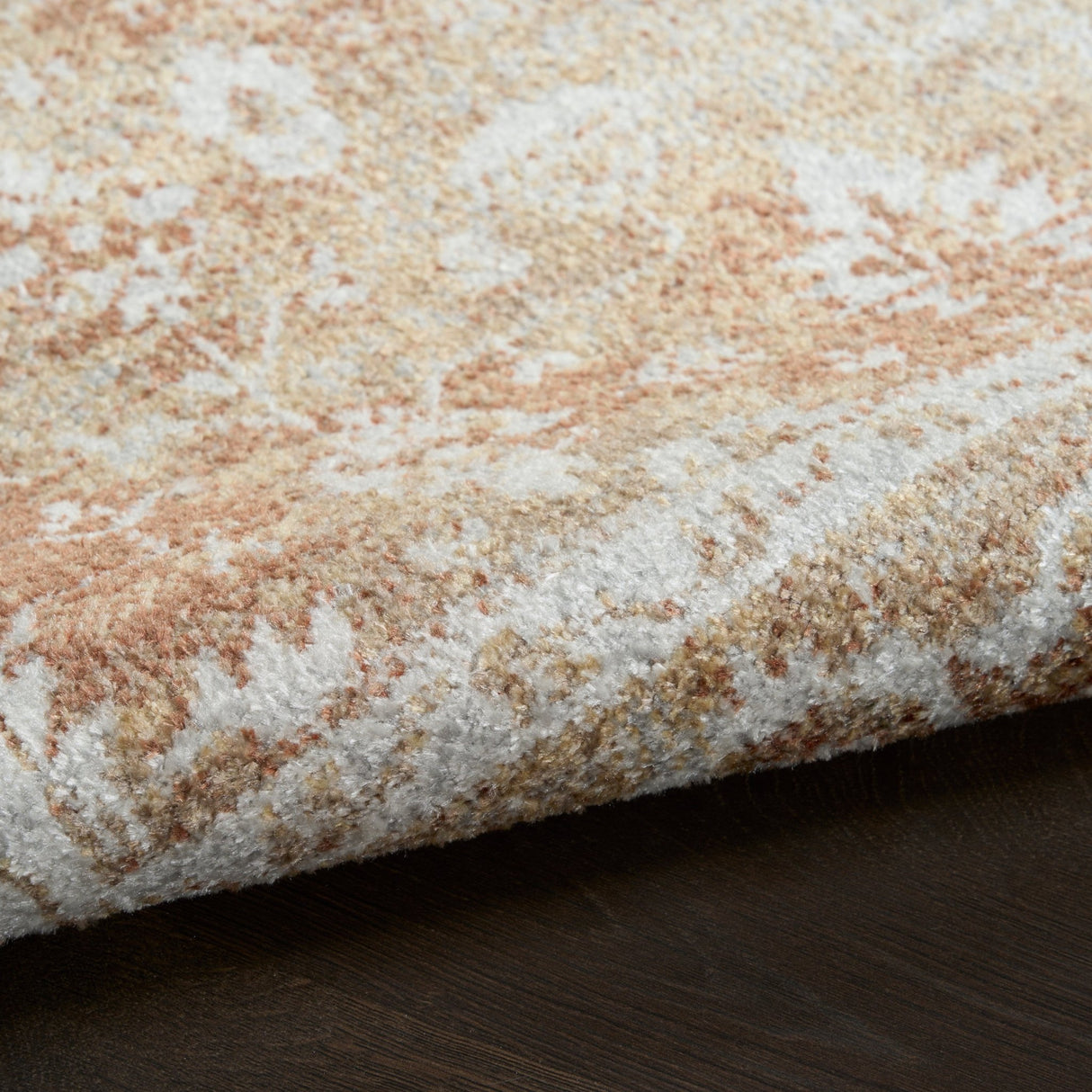 Nourison Astra Machine Washable ASW11 Machine Made Rust, Multicolor Rug