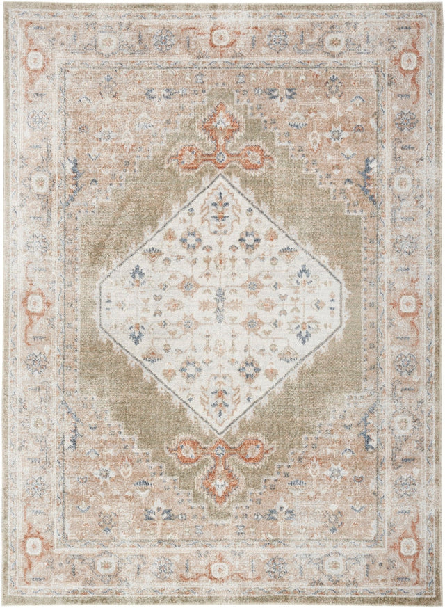 Nourison Astra Machine Washable Asw11 Sage Multi Rug - Nourison - 99446124272