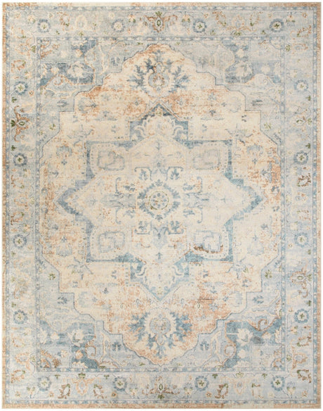 Nourison Astra Machine Washable Asw12 Beige Blue Rug - Nourison - 99446944665