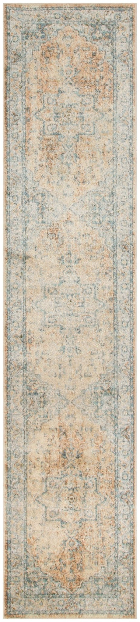 Nourison Astra Machine Washable Asw12 Beige Blue Rug - Nourison - 99446944672