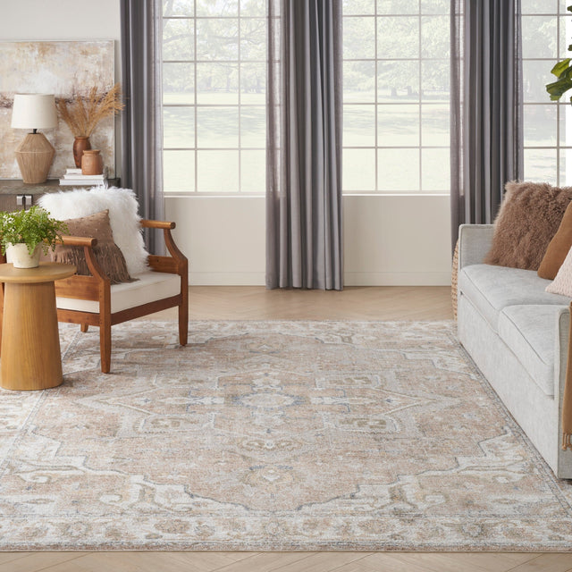 Nourison Astra Machine Washable Asw12 Beige Rug - Nourison - 99446125521