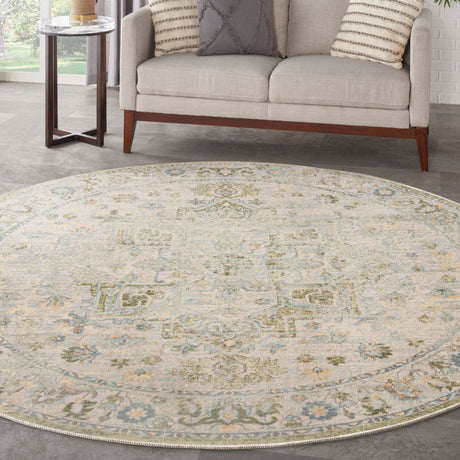 Nourison Astra Machine Washable Asw12 Blue Green Rug - Nourison - 99446964236