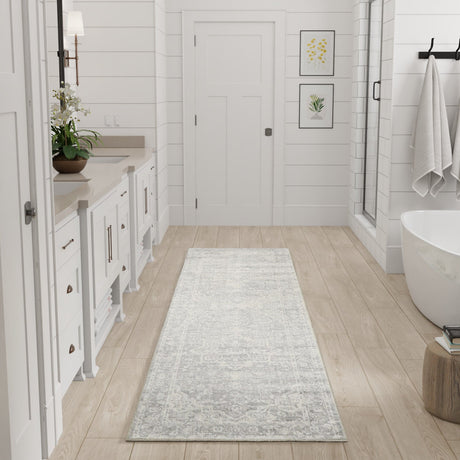 Nourison Astra Machine Washable ASW12 Machine Made Grey Rug