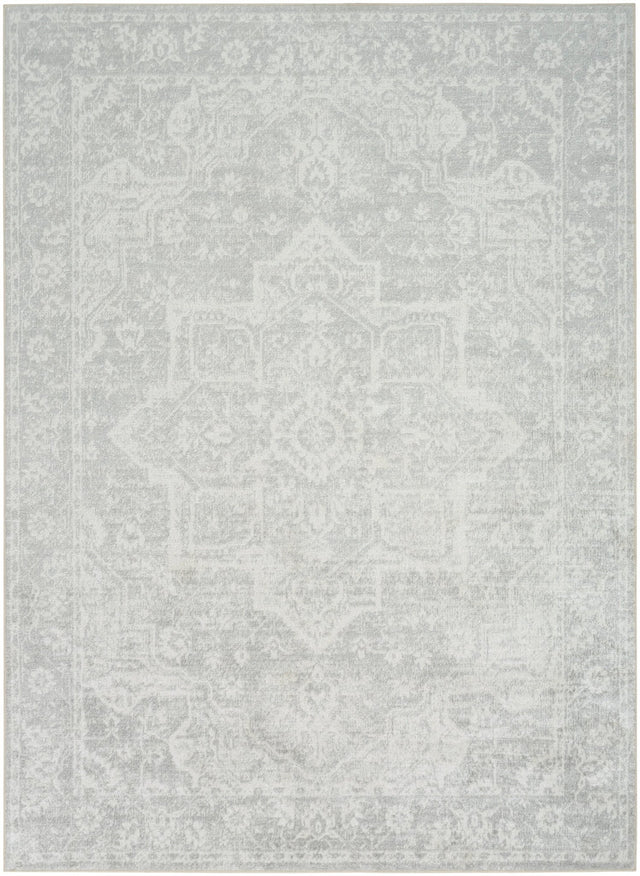 Nourison Astra Machine Washable ASW12 Machine Made Grey Rug