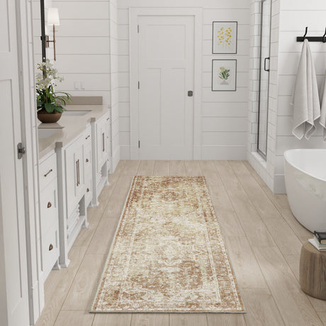 Nourison Astra Machine Washable ASW12 Machine Made Rust Rug