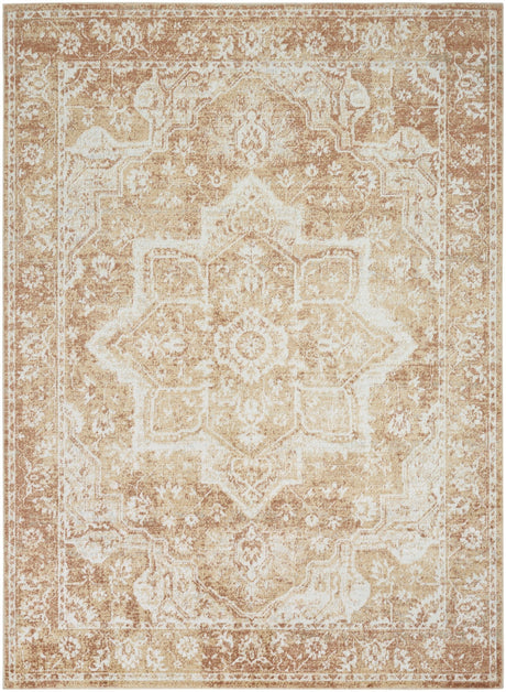 Nourison Astra Machine Washable ASW12 Machine Made Rust Rug