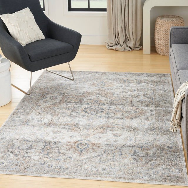 Nourison Astra Machine Washable Asw12 Silver Grey Rug - Nourison - 99446127051