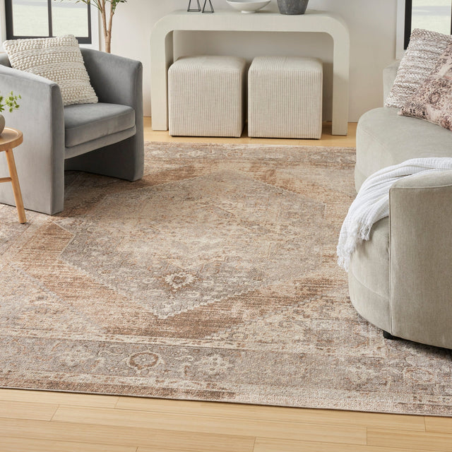 Nourison Astra Machine Washable Asw13 Beige Rug - Nourison - 99446964342