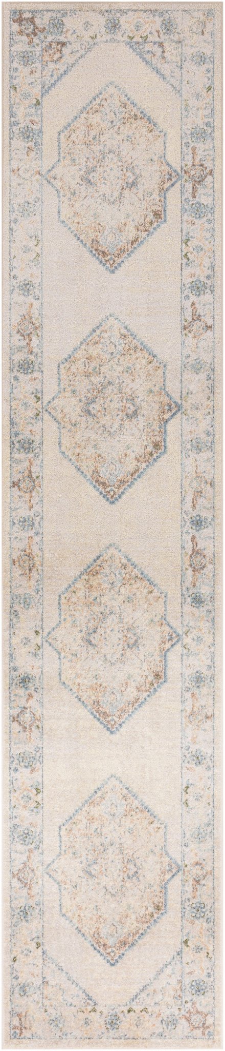 Nourison Astra Machine Washable Asw13 Ivory Blue Rug - Nourison - 99446964427