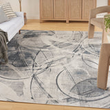 Nourison Astra Machine Washable Asw14 Silver Blue Rug - Nourison - 99446977762