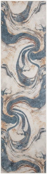 Nourison Astra Machine Washable Asw15 Ivory Blue Rug - Nourison - 99446977823