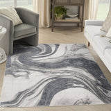 Nourison Astra Machine Washable Asw15 Ivory Grey Rug - Nourison - 99446977908