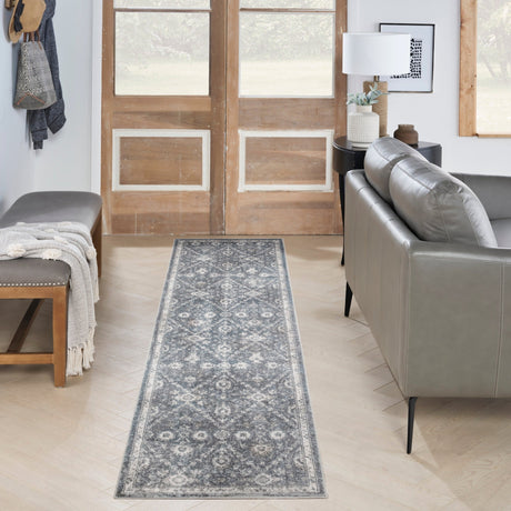 Nourison Astra Machine Washable Asw16 Dark Blue Rug - Nourison - 99446978066