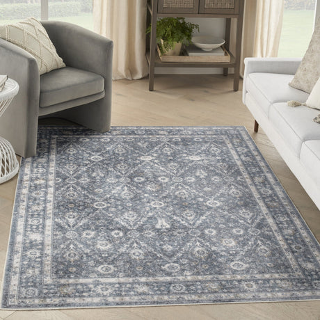 Nourison Astra Machine Washable Asw16 Dark Blue Rug - Nourison - 99446978066