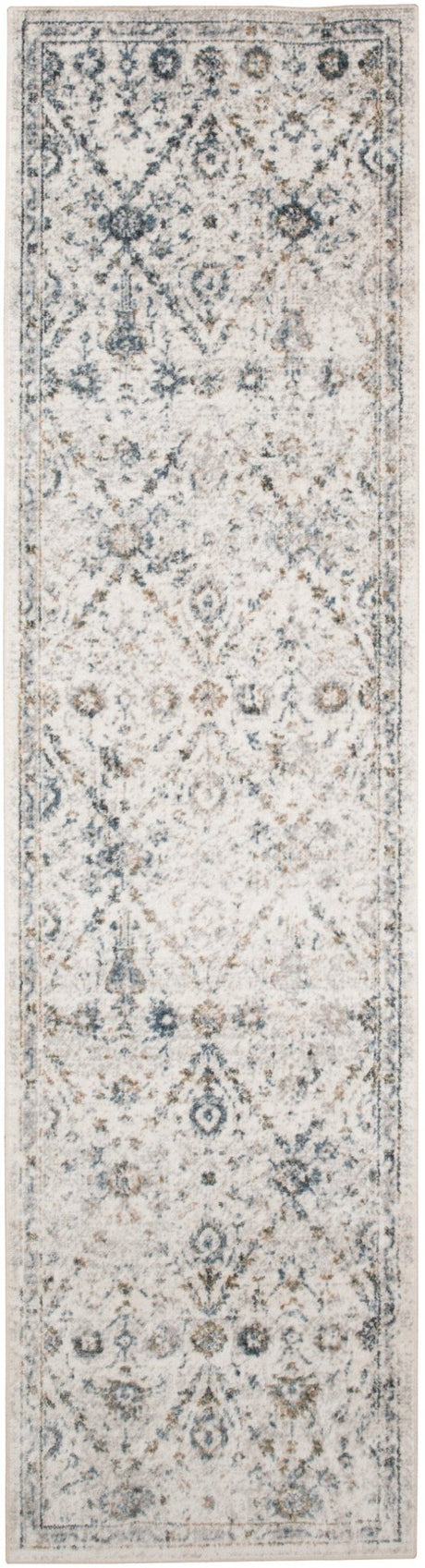 Nourison Astra Machine Washable Asw16 Ivory Blue Rug - Nourison - 99446978134