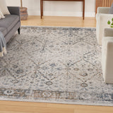 Nourison Astra Machine Washable Asw16 Ivory Blue Rug - Nourison - 99446978158