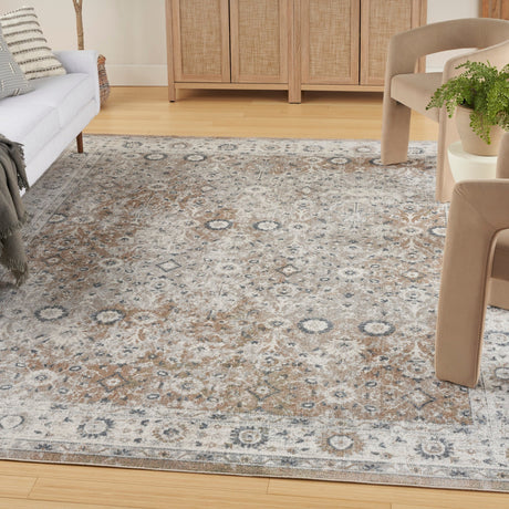 Nourison Astra Machine Washable Asw16 Silver Taupe Rug - Nourison - 99446978028