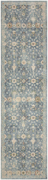 Nourison Astra Machine Washable Asw16 Teal Beige Rug - Nourison - 99446978196