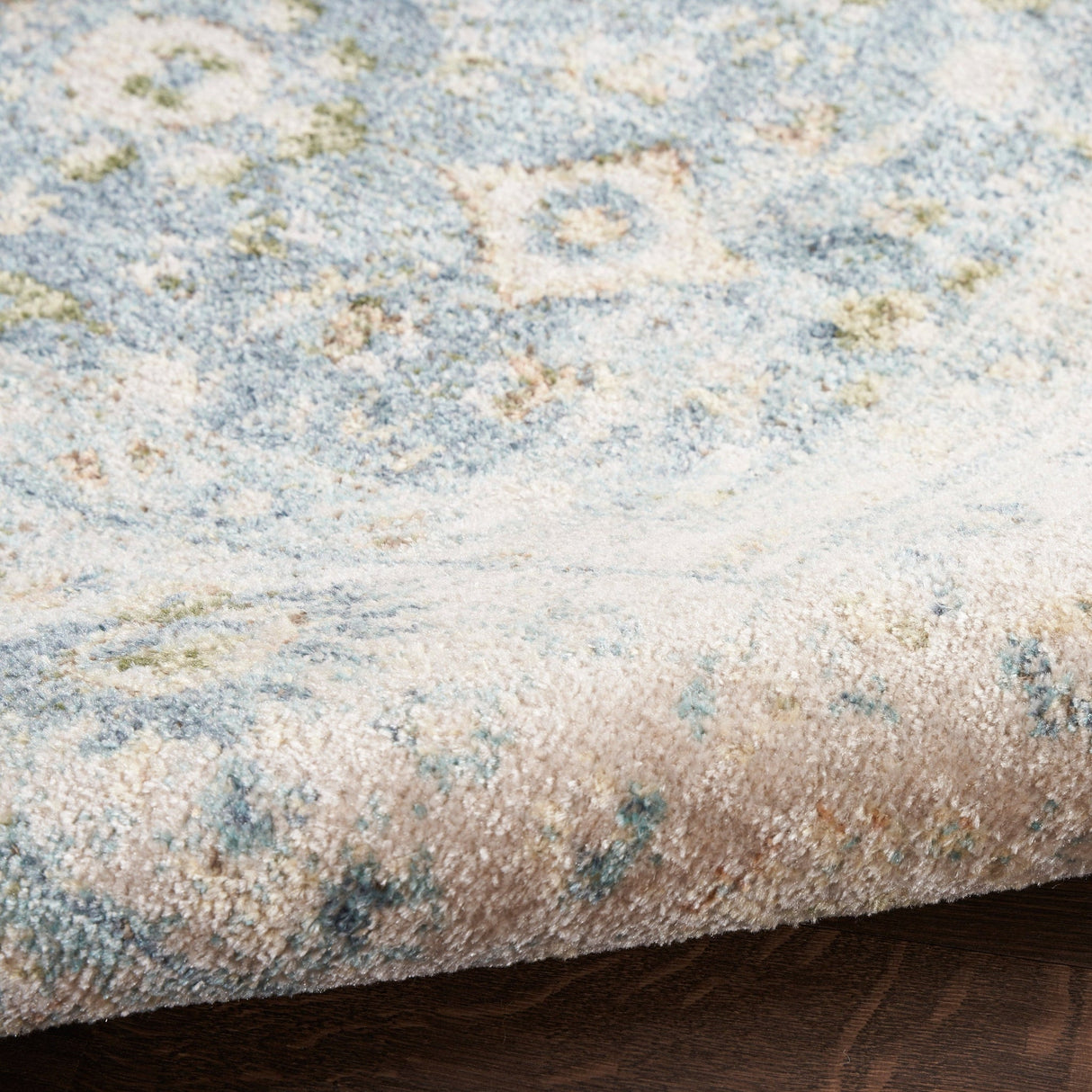 Nourison Astra Machine Washable Asw16 Teal Beige Rug - Nourison - 99446978196
