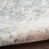 Nourison Astra Machine Washable Asw16 Teal Beige Rug - Nourison - 99446978196