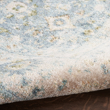 Nourison Astra Machine Washable Asw16 Teal Beige Rug - Nourison - 99446978196