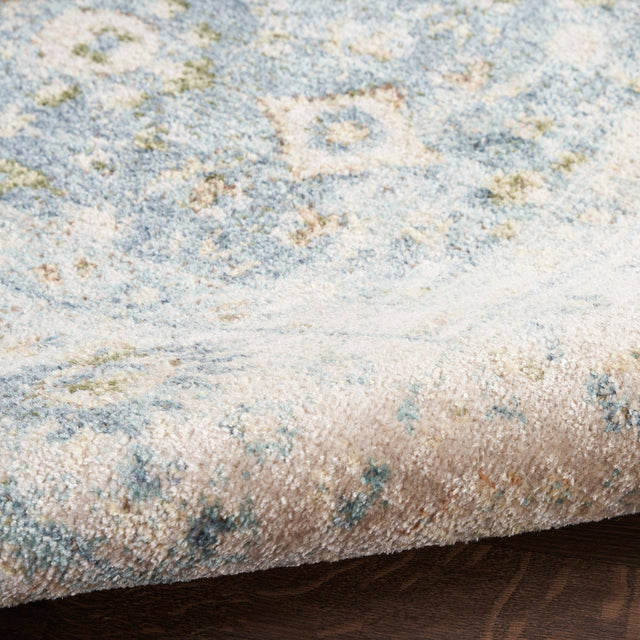 Nourison Astra Machine Washable Asw16 Teal Beige Rug - Nourison - 99446978196