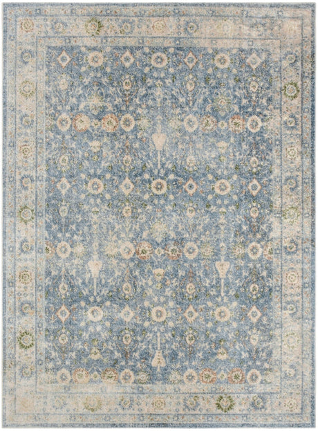 Nourison Astra Machine Washable Asw16 Teal Beige Rug - Nourison - 99446978219