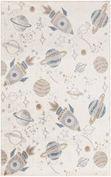 Nourison Astra Machine Washable ASW18 Machine Made Ivory, Multicolor Rug