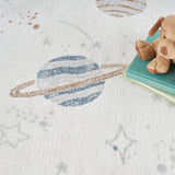 Nourison Astra Machine Washable ASW18 Machine Made Ivory, Multicolor Rug