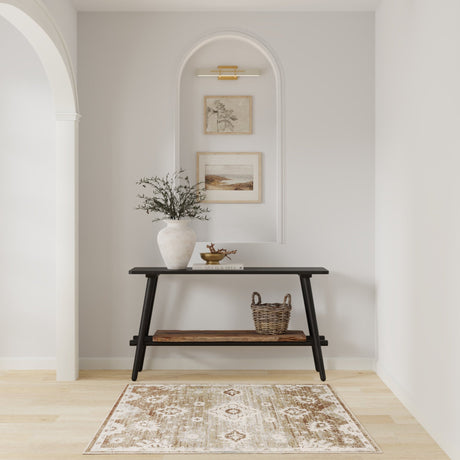 Nourison Astra Machine Washable ASW19 Machine Made Copper Rug