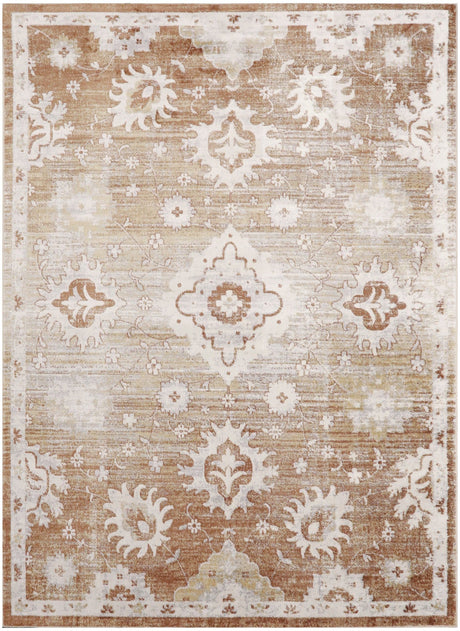 Nourison Astra Machine Washable ASW19 Machine Made Copper Rug