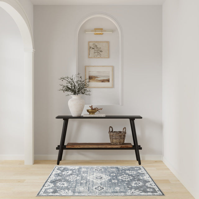 Nourison Astra Machine Washable ASW19 Machine Made Denim Rug