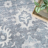 Nourison Astra Machine Washable ASW19 Machine Made Denim Rug