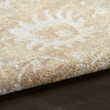 Nourison Astra Machine Washable ASW19 Machine Made Ivory, Gold Rug
