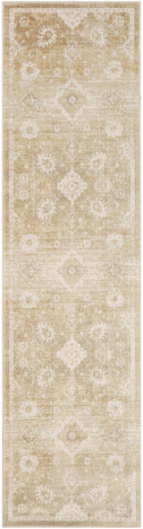 Nourison Astra Machine Washable ASW19 Machine Made Ivory, Gold Rug