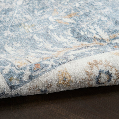 Nourison Astra Machine Washable ASW20 Machine Made Blue Rug