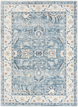 Nourison Astra Machine Washable ASW20 Machine Made Blue Rug