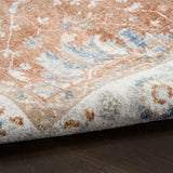 Nourison Astra Machine Washable ASW20 Machine Made Rust, Ivory Rug