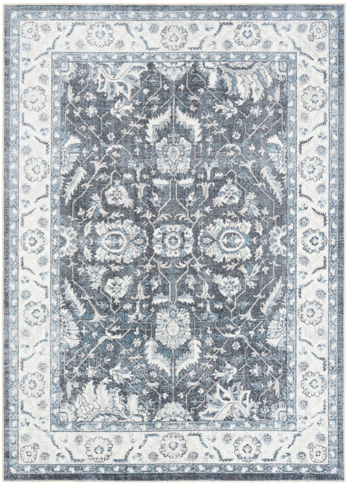 Nourison Astra Machine Washable ASW20 Machine Made Slate Rug