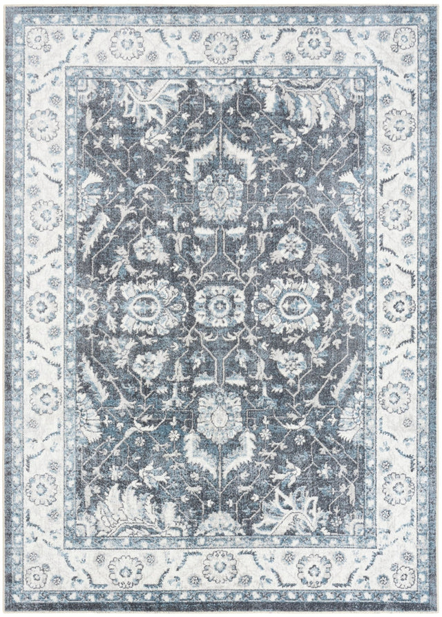 Nourison Astra Machine Washable ASW20 Machine Made Slate Rug