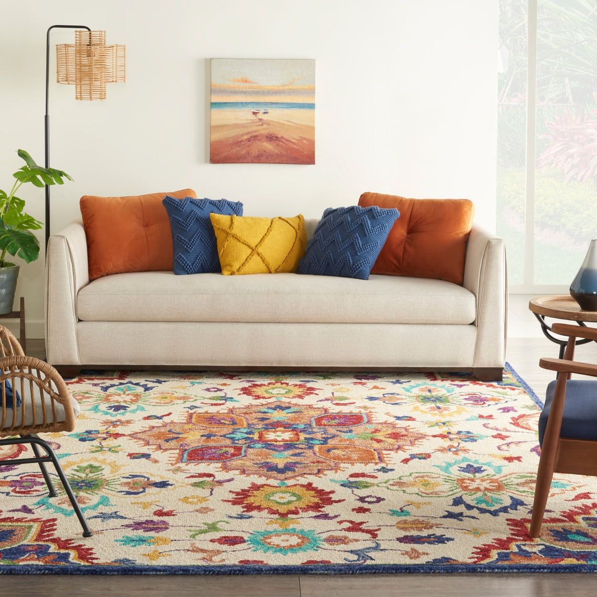 Nourison Bahari Bah01 Multicolor Rugs - Nourison - 99446792358