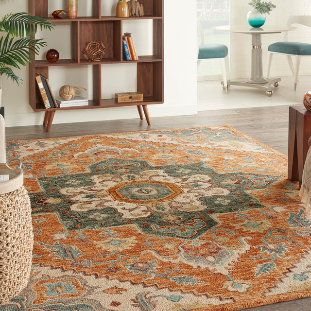 Nourison Bahari Bah02 Rust Rugs - Nourison - 99446792372