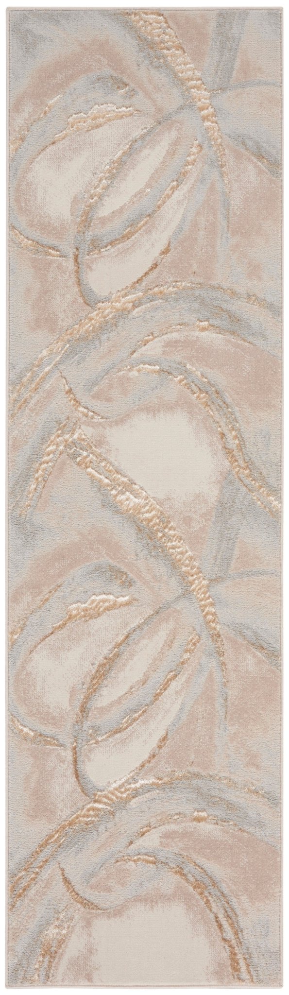 Nourison Brushstrokes Bsk01 Beige Grey Rug - Nourison - 99446898937