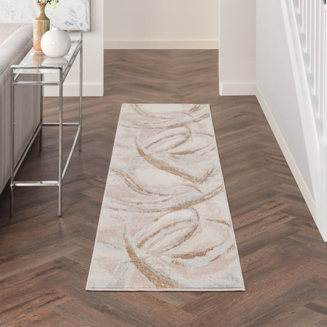 Nourison Brushstrokes Bsk01 Beige Grey Rug - Nourison - 99446898937