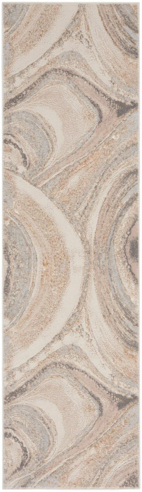 Nourison Brushstrokes Bsk03 Cream Grey Rug - Nourison - 99446899033