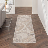 Nourison Brushstrokes Bsk03 Cream Grey Rug - Nourison - 99446899033