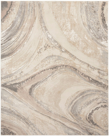 Nourison Brushstrokes Bsk03 Cream Grey Rug - Nourison - 99446899040