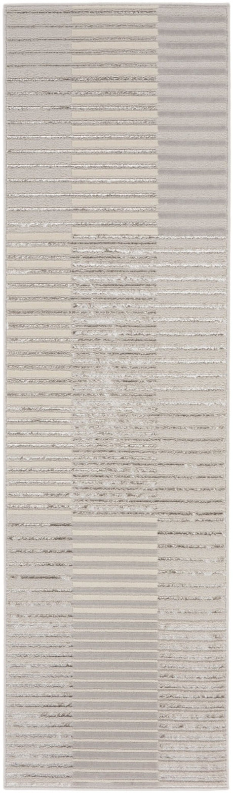 Nourison Brushstrokes Bsk04 Silver Grey Rug - Nourison - 99446899088