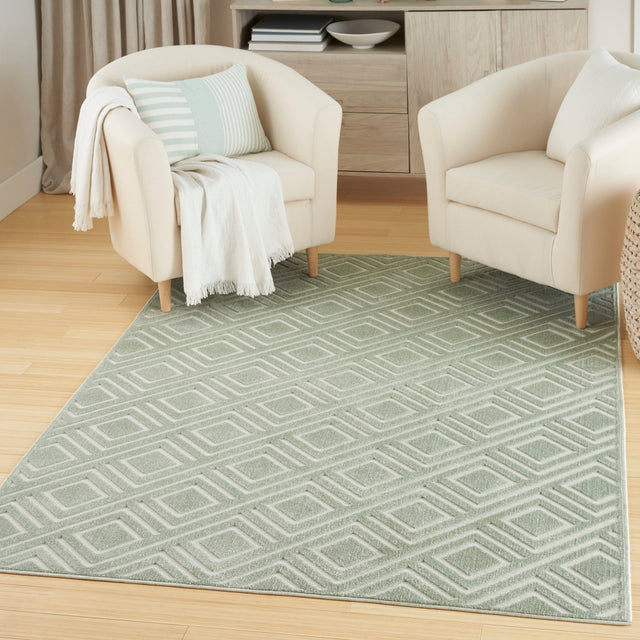 Nourison Care Free Caf03 Green Rug - Nourison - 99446971968